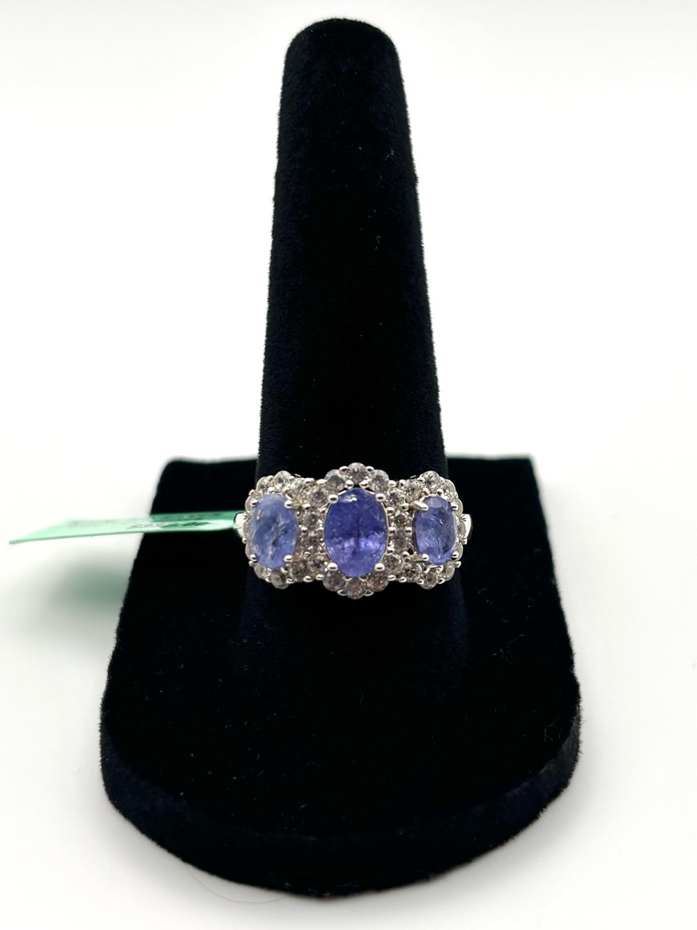 Tanzanite and white topaz ring (size 8)